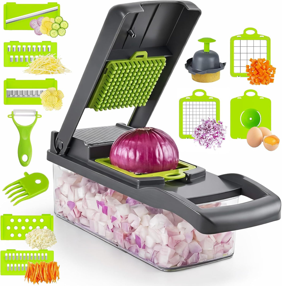 Cortador multifunción de Verduras 16 en 1 Mandolina de Cocina Profesional