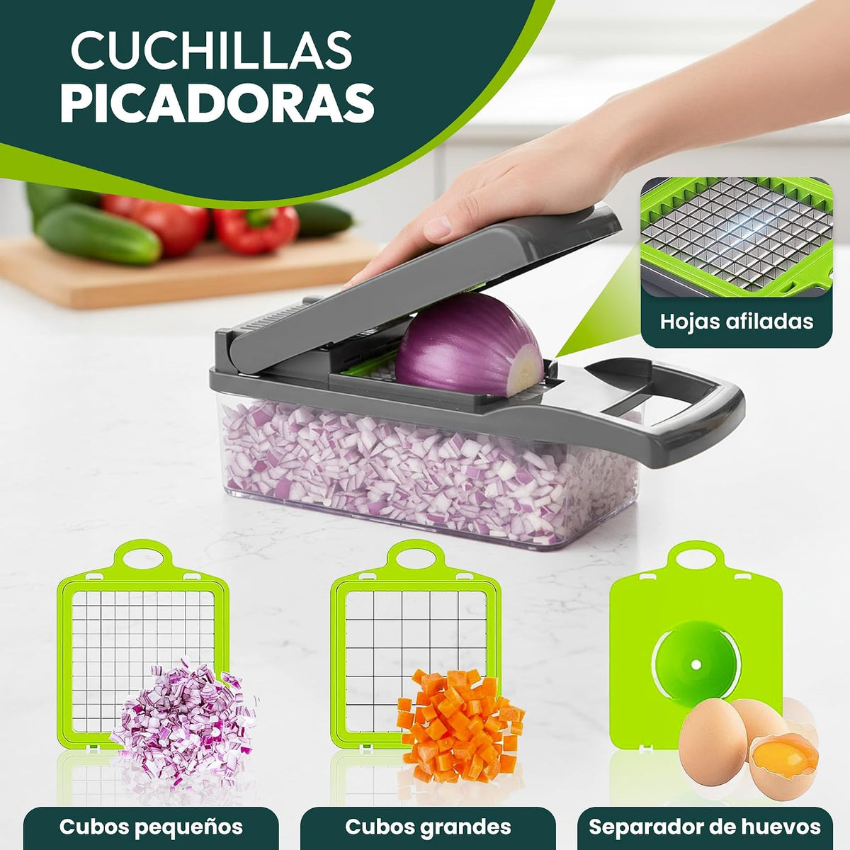 Cortador multifunción de Verduras 16 en 1 Mandolina de Cocina Profesional