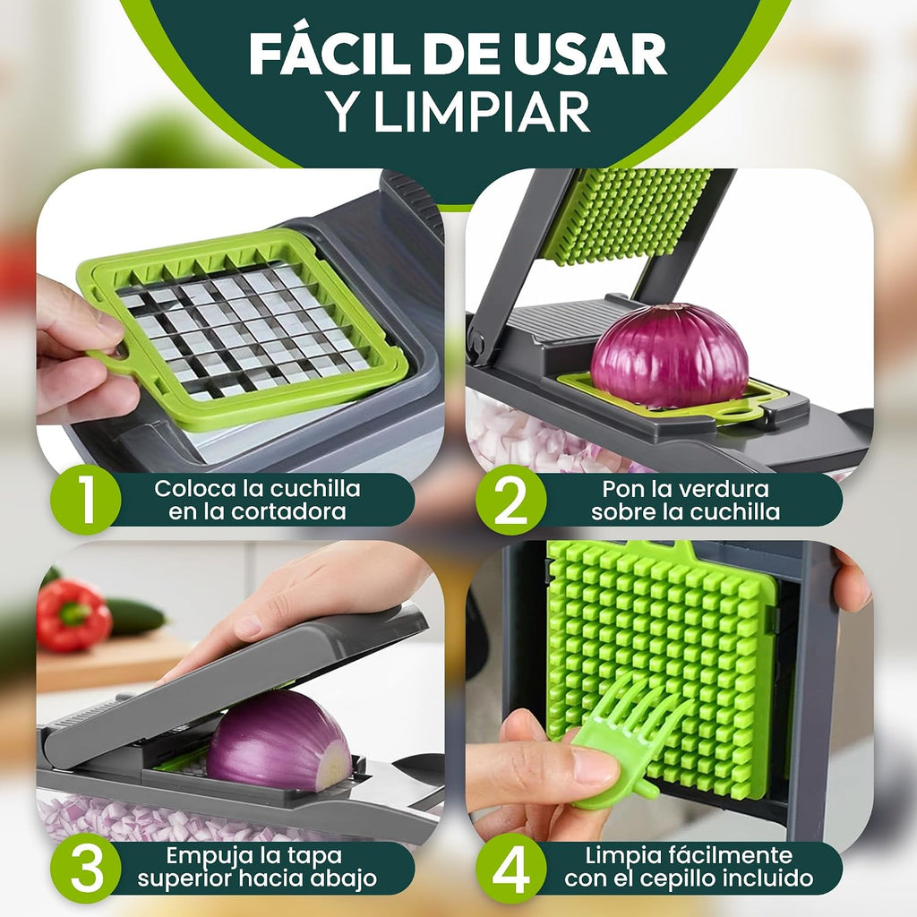 Cortador multifunción de Verduras 16 en 1 Mandolina de Cocina Profesional